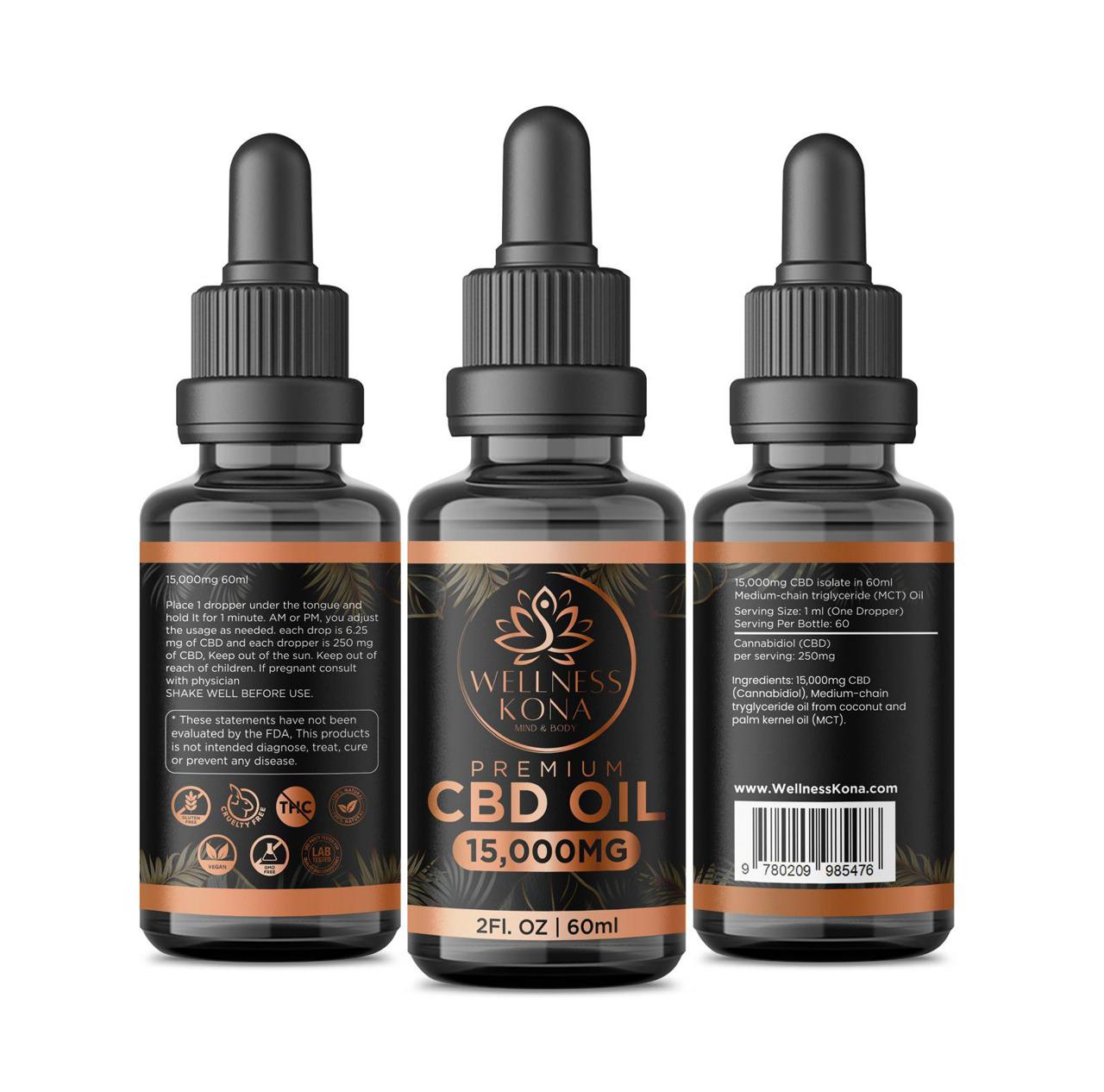 Premium CBD oil 15,000mg 60ml/2oz