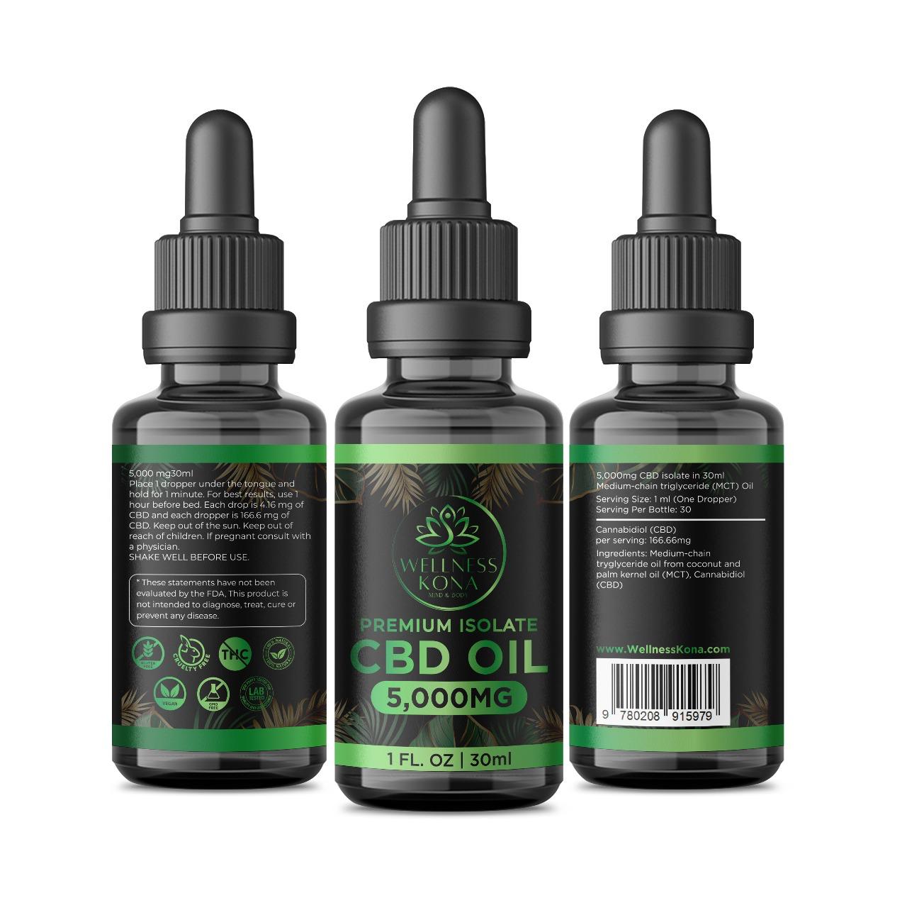 Premium CBD oil 5,000mg 30ml/1oz
