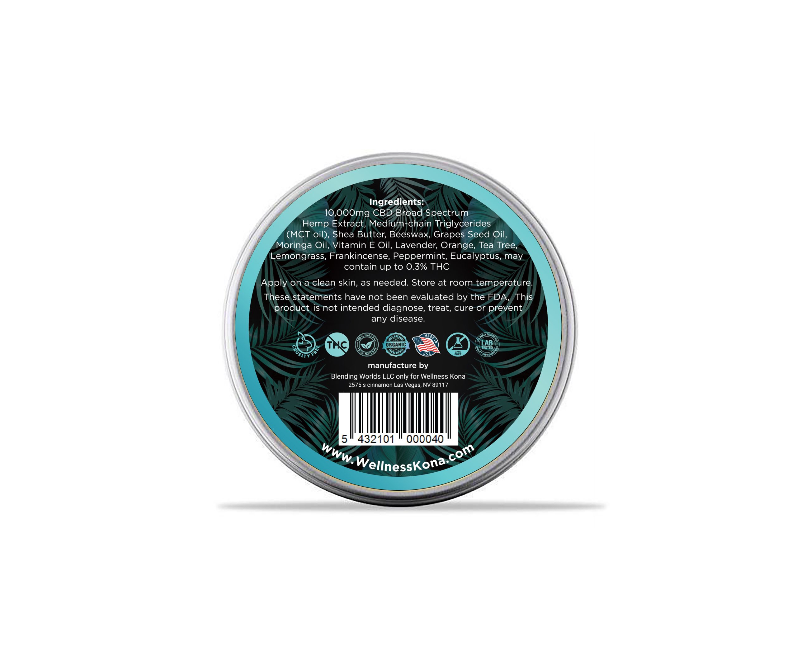 10,000mg CBD SALVE Premium Broad Spectrum 100ml/3.3oz - Image 2