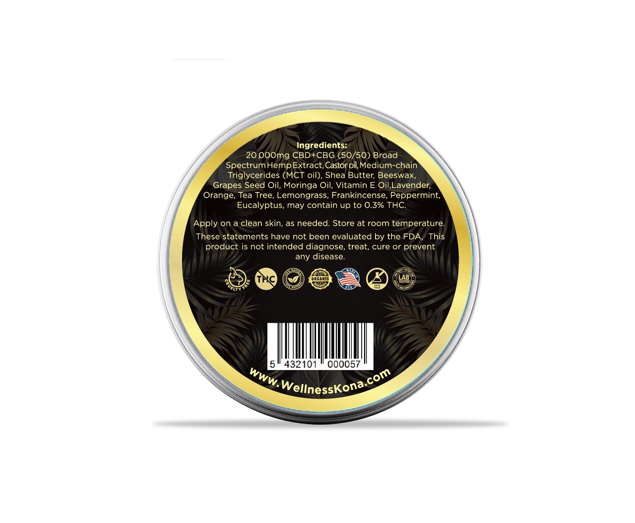 20,000mg CBD+CBG 50/50 SALVE Premium Broad Spectrum 100ml/3.3oz - Image 2