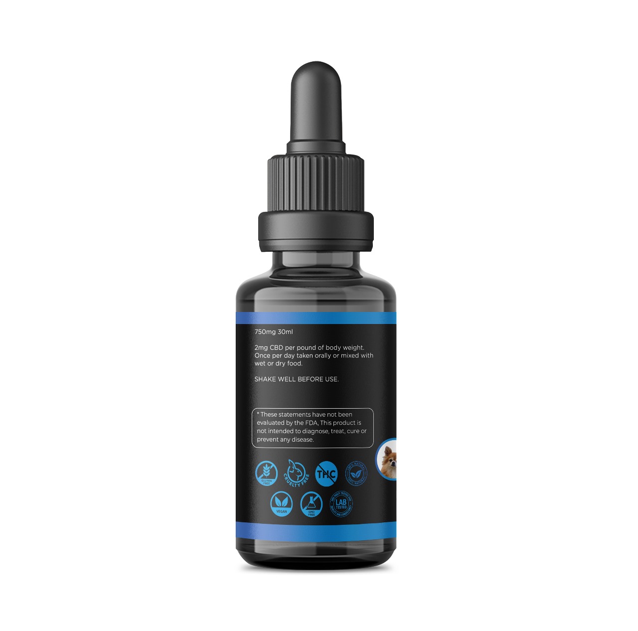 750mg Premium Isolate CBD for Pets 30ml/1oz - Image 4