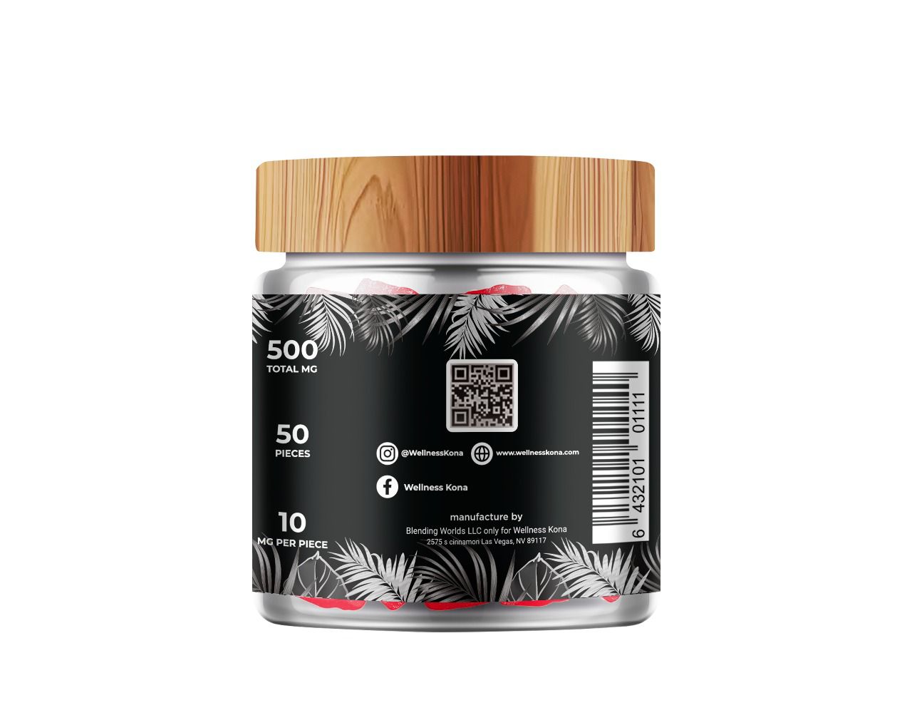 500mg Full Spectrum CBD vegan gummies Watermelon 450ml - Image 3