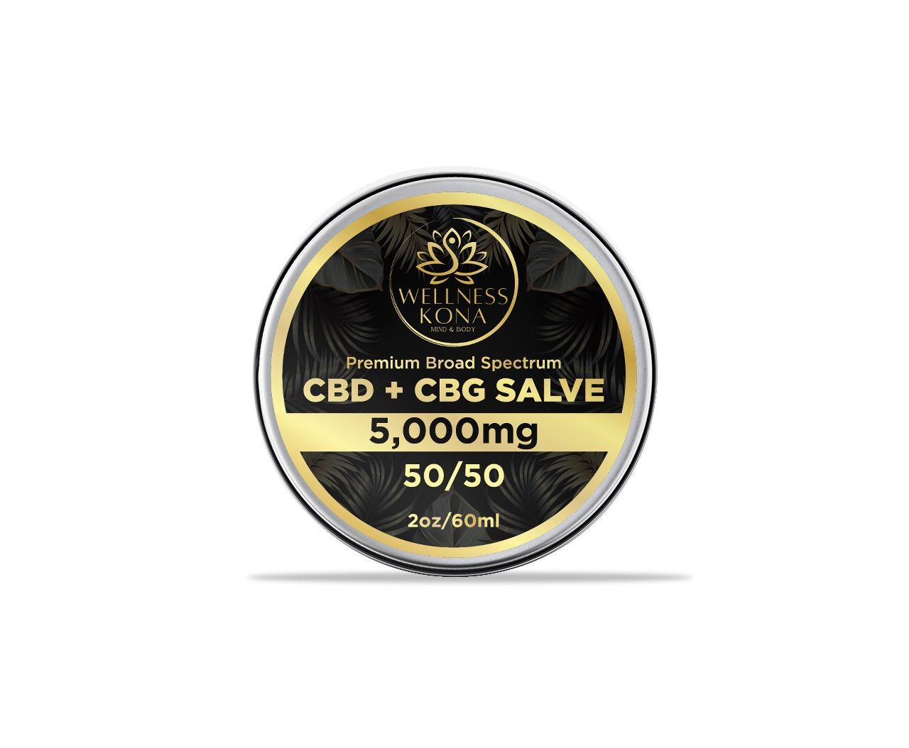 5,000mg CBD+CBG 50/50 SALVE Premium Broad Spectrum 60ml/2oz